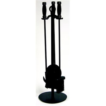 Uniflame Uniflame F-1048 4 PIECE BLACK WROUGHT IRON FIRESET F-1048